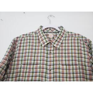(Ju) Carbon 2 Cobalt Men's Shirt Size L Plaid Check Button Up Short Sleeve